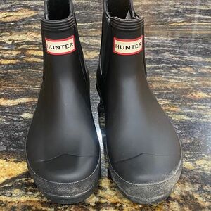 Hunter Classic Black Ankle Boots